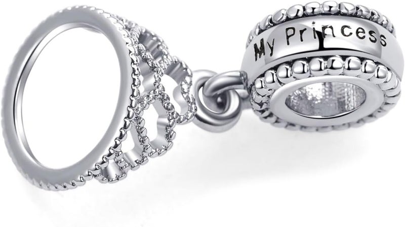 TGLS Princess Queen Crown Charm Compatible With Pandora Bracelets Jewelry Birthday Gifts for Mother Girlfriend Daughter Her Women - Image 1